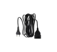 Câble rallonge ZENITECH H03VVH2F 6A 3 m Noir 2x0,75 mm² sans terre CE 2 broches