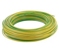 Câble rigide HO7VU - 1x1.5 mm² - bobinot 100 m - jaune et vert