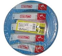 Câble rigide HO7VU - Electraline - 1x1.5 mm² - Longueur 100 m - Couleur bleu - Monoconducteur