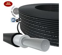 Câble solaire 5-200 m câble solaire H1Z2Z2-K 10 mm² noir photovoltaïque sans ...