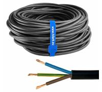 Câble souple en caoutchouc H05RR-F, 3 x 1,5 mm² toron cuivre, 75 m