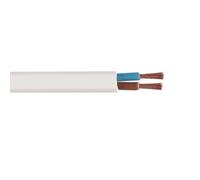Bobinot de câble - Bobine de Fils électrique - Câble électrique - Couronne de câble - Bobinot Câble Souple 10 mètres HO3VVH2-F 2X0.75 mm ² - Blanc - 155321