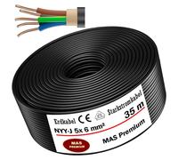 Câble souterrain haute tension, 35 m, NYY-J, 5 x 6 mm²