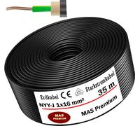 Câble souterrain haute tension de 35 m, NYY-J, 1x16 mm²