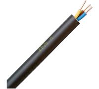 NYY-J 3x1,5 >25< anneau, câble de courant fort, (câble d'énergie (de terre)), conducteurs de couleur, PVC, noir