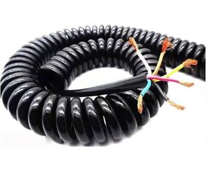 Câble Spiralé, 2, 3, 4, 5, 6, 7, 8, 9, 10, 12 Fils À Ressort, Câble Électrique En Spirale, Connecteur D'extension De Cordon D'alimentation Télescopique Élastique Noir De 1,5 Mm²(4 Core,10M-1.5mm²)