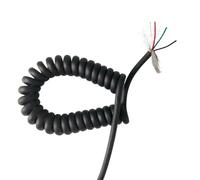 Câble spiralé, Bobine rétractable de fil télescopique en spirale, 4 cœurs, Surface mate extensible 1 mètre à 15 mètres(4 cores 24AWG,Stretch 2 meter)