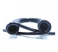 Câble spiralé, Fil de traction 3.7 mètres, cordon d'alimentation noir et blanc, dispositif soudage(6 Core,15 AWG 1.5mm)