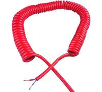 Câble spirale télescopique - Câble d'extension extensible - Alimentation électrique flexible - MatériauPolyuréthaneignifuge - 2 mètres - Noir
