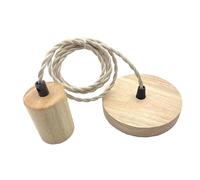 Câble Suspension Luminaire Cord, Douille de Suspension Support de Lampe Cordon électrique et Monture de Plafonnier, Suspension E27 avec Anneau à Vis, pour Luminaire avec Fil de 100cm Adapté, Rond