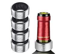 Cable Technologies 4pcs : Anneau d’égouttement en Acier Inoxydable, Anneau de vin Pro SÛR et Durable, Accessoires de Bouteille de vin Mousseux de Champagne pour Le Restaurant et Bar à Domicile