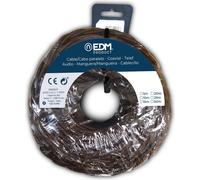 Câble Textile Torsadé 3x2.5mm Marron Design Rétro, Sécurité électrique Optimale - Edm