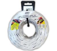 Câble Textile Torsadé Blanc Design Rétro 3x1mm - Edm