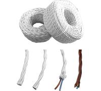 Câble Textile Torsadé Blanc Esthétique Vintage Pour Luminaires Intérieurs - Edm