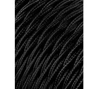 Câble Textile Tressé Noir Soie Câble Textile Décoratif 2x0,75mm, Finition Soie - Edm