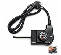Câble Thermostat Plancha Électrique, Cordon d’Alimentation avec Thermostat 250V 10A avec Prise EU Connecteur en L, Compatible Princess Jata Fagor Magefesa, Régulateur Température Plaque Cuisson