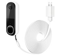 Câble transformateur de sonnette compatible avec la sonnette vidéo Arlo 2K (2ème génération), transformateur résistant aux intempéries avec cordon d'alimentation plat de 5 m pour charger votre