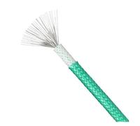 Câble Tressé en Fibre De Verre, 1m, 0.3/0.35/0.5/0.75/1.0/1.5/2.0/2.5mm, Isolation Silicone, Élément Chauffant for Sol Chaud, Fil Électrique Cuivre Étamé(Green 1m,0.35mm)