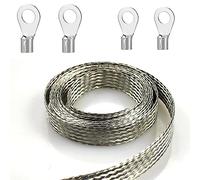 Câble tressé plat en cuivre étamé de 4 mm, maille de blindage flexible (5 m)