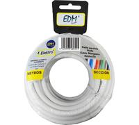 Câble Tubulaire Edm 3x1mm Blanc 50m Câble électrique Souple Pour Installations Intérieures - Edm