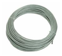 Câble type aviation - acier galvanisé - 7 torons de 19 fils - 6 mm - rouleau de 25 m BRICOZOR