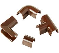 Cablefix Inofix Lot de 2 connecteurs d'angle et T pour 2 200 canaux, Marron, 3200-4-
