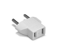 CABLEPELADO Adaptateur de prise US vers Europe | Adaptateur de puissance US vers Europe | Prise de voyage | 6A 125V | 10A 250V | Blanc | 1 Pack
