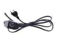 CABLEPELADO Câble d'alimentation avec variateur d'intensité type C CEE7 | Section 0,75 mm² | HO3VVH2-F | Convient pour prises, multiprises, alimentations, douilles | Noir | 1,80 m