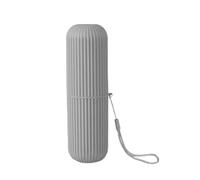 CABLEPELADO - Gobelet porte-brosse à dents pour voyage | Boîte de rangement hygiénique pour pâtes et brosses | Utilisation polyvalente dans le camping et la salle de bain | Gris