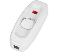 CABLEPELADO Interrupteur LED unipolaire pour lampe, interrupteur de lampe unipolaire, interrupteur de câble électrique, interrupteur pour lampe de bureau, indicateur LED, 250V 10A, blanc