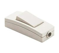 CABLEPELADO Interrupteur Traversant Aérien Unipolaire | Torpedo | Contacts à Vis | AC 250 V 2 A | Pour Lampe de Bureau | PVC | IP20 | Beige