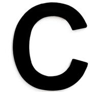 CABLEPELADO Lettre C en métal adhésive, lettre en acier inoxydable, lettre de signalisation de logement, utilisation en extérieur et intérieur, convient pour murs, façades, portails ou portes, 7,5 cm