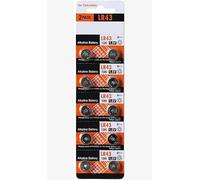 CABLEPELADO Lot de 10 piles LR43 AG12 186 386 L1142 G12A 1167A GP86A | 1,55 V | Convient pour montres, porte-clés, calculatrices, jouets, montres, pointeurs laser, livres pour enfants, appareils