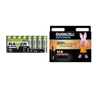 CâblerallongeLadronrallonge1,5m/3PrisesPVCBlanc + Piles AA Duracell Optimum (lot de 8) - Piles Alcalines 1,5V - Jusqu’à 200% plus longtemps ou plus puissant - Alimentez vos appareils énergivores - Rec