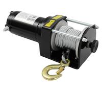 Câbles élévateurs électriques 12 V DC - Câble en acier de 6 mètres - Capacité de traction de 1 300 kg - Moteur en cuivre de 550 W - Indice de protection IP54 - Couleur : noir