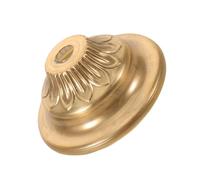 Cache-base Décoratif Rond en Cuivre Doré pour Plafonnier et Lustre | Remplace les Supports Anciens ou Endommagés, Masque la Zone Visible, Ouverture D’un Centimètre, Finition Élégante
