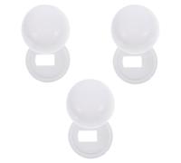 Cache-boulon de Toilette Lot en Plastique Blanc, 3 Paires | Accessoires D'installation pour Cuvette, Capuchon Décoratif, Couvre-boulons de Sol, Remplacement DIY