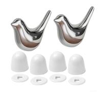 Cache-boulons de toilette en porcelaine avec couvercles à vis pour décoration de salle de bain, kit de base décoratif facile à installer, couleurs or, blanc, noir, argent, ensemble complet de deux et
