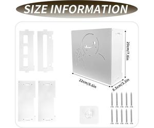 Cache Box Cache Box Internet Rangement Box Internet 22 * 20 * 8.5 CM upport Box Internet pour Diimuler Le CâBle BOITE RANGE CABLES