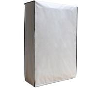 Cache Clim Exterieur, Housse Pompe a Chaleur Piscine, Conception a Couverture Intégrale, Isolation Double Couche, Imperméable, Coupe Vent(Silver,110x150x45CM/43x59x18IN)