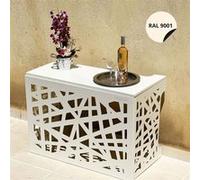 Cache climatisation - Amazonian - Aluminium - Beige RAL9001 - Taille médium - Moyen L 110 x H 80 x P 55 cm G