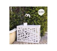 Cache climatisation - Amazonian - Aluminium - Blanc RAL9016 - Taille médium - Moyen L 110 x H 80 x P 55 cm
