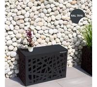 Cache climatisation Amazonian Aluminium Gris Anthracite RAL7016 Taille médium - Moyen L 110 x H 80 x P 55 cm