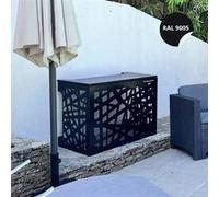 Cache climatisation - Amazonian - Aluminium - Noir RAL9005 - Taille médium - Moyen L 110 x H 80 x P 55 cm