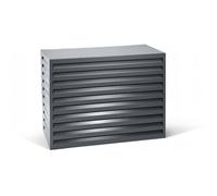 VARAN - SHWACC003-BL Panneau de climatisation en acier galvanisé anthracite 110 x 55 x 80 cm - Revêtement pour agrégats extérieurs de pompe à chaleur et climatiseur