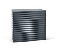 Varan Motors - SHWACC004-BL Cache climatisation en acier galvanis anthracite 120x65x110cm Cache groupe extrieur pompe chaleur & clim