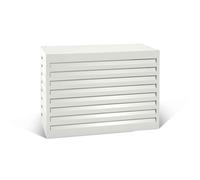 Varan Motors - SHWACC002-WH Cache climatisation en acier galvanis blanc 100x50x70cm Cache groupe extrieur pompe chaleur & clim