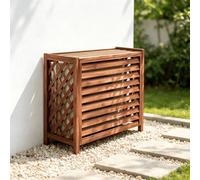Cache Climatisation Exterieur Meuble Persienne Paravent Jardin | Habillage a persiennes pour masquer le groupe exterieur et poser des plantes en surface.(85*80)