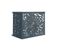 IDMarket - Cache climatiseur LIS en métal gris anthracite | 95 x 50 x 80 cm, protection unité extérieure