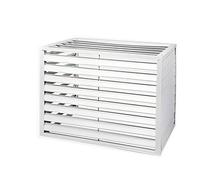 Cache Climatiseur Exterieur Aluminium Cache Bloc Clim Exterieur Étanche À la Poussière Et À L'eau,Convient pour L'unité Extérieure du Climatiseur (Color : White, Size : 120 * 70 * 150cm)